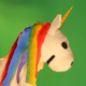 De eenhoorn uit voorstelling Terugkeer van de eenhoorn. Vooral voor kinderen die van een unicorn houden.